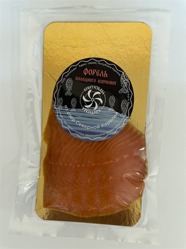 Форель  холодного копч. ломтики 150г Кинтизьма - фото 23974