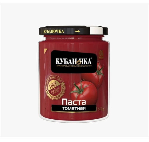 Томатная паста ТМ Кубаночка ст/б 280 гр - фото 24007