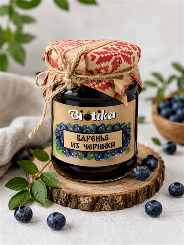 Варенье из Черники 250г Биотика - фото 24063