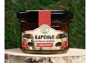 Варенье из белых грибов с брусникой 120г