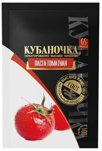 Томатная паста ТМ Кубаночка сашет 100 гр